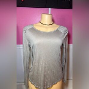 Elegant Gray Long Sleeve Top